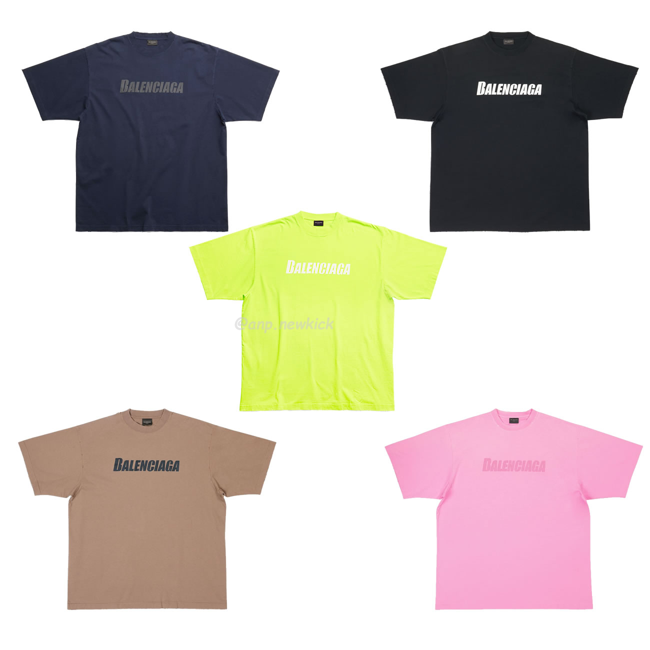 Balenciaga Vintage Sweatshirt T Shirt Navy Blue Black Pink Green Brown (1) - www.newkick.vip